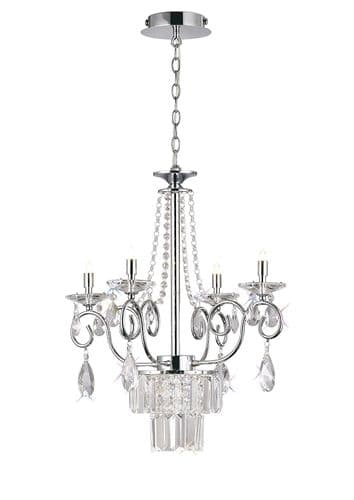 Clyde Pendant 4 Light G9 Polished Chrome/Crystal