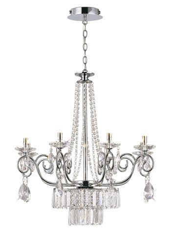 Clyde Pendant 8 Light G9 Polished Chrome/Crystal