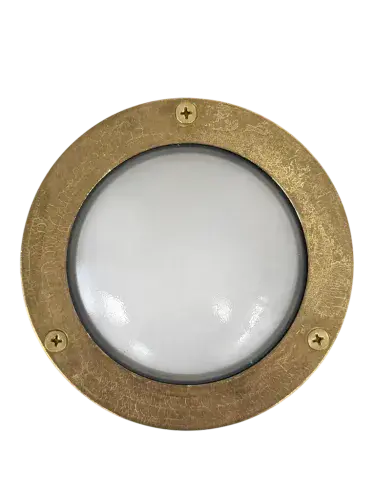 Compact Mini Circular Bulkhead Plain (Raw Brass)