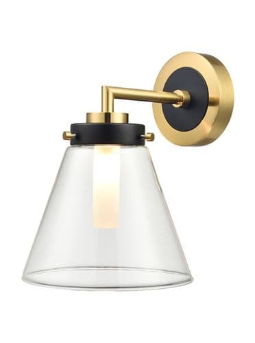 Conica Wall Light Matt Black And Aged Brass GSBWB409