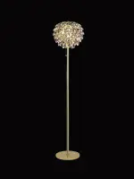 Coniston Floor Lamp, 3 Light E14, French Gold/Crystal