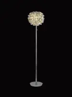 Coniston Floor Lamp, 3 Light E14, Polished Chrome/Crystal