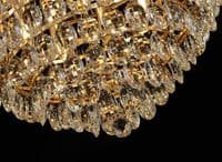 Coniston Flush Ceiling, 12 Light E14, French Gold/Crystal24.3kg
