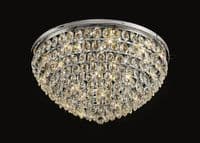Coniston Flush Ceiling, 12 Light E14, Polished Chrome/Crystal24.3kg
