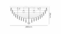 Coniston Flush Ceiling, 12 Light E14, Polished Chrome/Crystal24.3kg