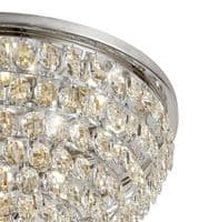Coniston Flush Ceiling, 12 Light E14, Polished Chrome/Crystal24.3kg