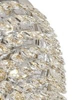 Coniston Flush Ceiling, 12 Light E14, Polished Chrome/Crystal24.3kg