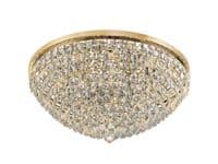 Coniston Flush Ceiling, 15 Light E14, French Gold/Crystal35.4kg