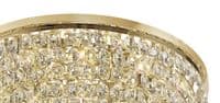Coniston Flush Ceiling, 15 Light E14, French Gold/Crystal35.4kg