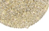 Coniston Flush Ceiling, 15 Light E14, French Gold/Crystal35.4kg