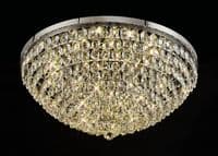 Coniston Flush Ceiling, 15 Light E14, Polished Chrome/Crystal35.4kg