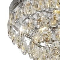 Coniston Flush Ceiling, 3 Light E14, Polished Chrome/Crystal