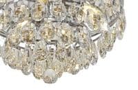 Coniston Flush Ceiling, 3 Light E14, Polished Chrome/Crystal