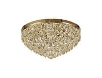 Coniston Flush Ceiling, 6 Light E14, French Gold/Crystal