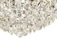 Coniston Flush Ceiling, 6 Light E14, Polished Chrome/Crystal