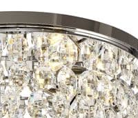 Coniston Flush Ceiling, 6 Light E14, Polished Chrome/Crystal