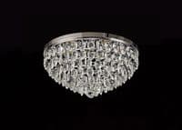 Coniston Flush Ceiling, 6 Light E14, Polished Chrome/Crystal