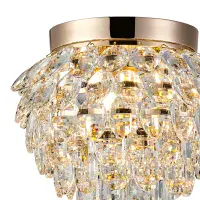 Coniston IP 25cm Ceiling, 3 Light G9, IP44, French Gold/Crystal