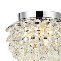 Coniston IP 25cm Ceiling, 3 Light G9, IP44, Polished Chrome/Crystal