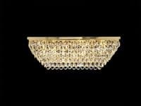 Coniston Linear Flush Ceiling, 11 Light E14, French Gold/Crystal21.8kg