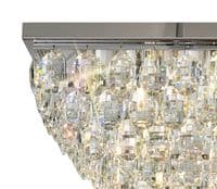 Coniston Linear Flush Ceiling, 11 Light E14, Polished Chrome/Crystal21.8kg