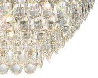 Coniston Linear Flush Ceiling, 11 Light E14, Polished Chrome/Crystal21.8kg