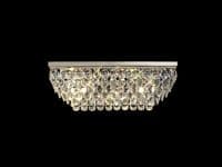 Coniston Linear Flush Ceiling, 5 Light E14, Polished Chrome/Crystal