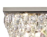 Coniston Linear Flush Ceiling, 5 Light E14, Polished Chrome/Crystal