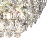 Coniston Linear Flush Ceiling, 5 Light E14, Polished Chrome/Crystal