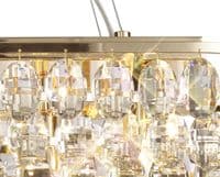 Coniston Linear Pendant, 14 Light E14, French Gold/Crystal27.1kg