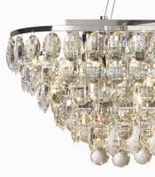 Coniston Linear Pendant, 14 Light E14, Polished Chrome/Crystal27.1kg