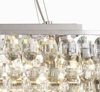 Coniston Linear Pendant, 14 Light E14, Polished Chrome/Crystal27.1kg