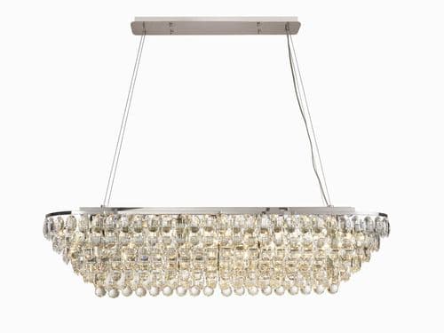 Coniston Linear Pendant, 14 Light E14, Polished Chrome/Crystal27.1kg