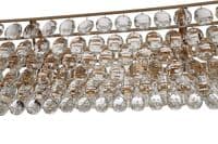 Coniston Linear Pendant, 8 Light E14, French Gold/Crystal15.7kg