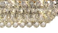 Coniston Linear Pendant, 8 Light E14, French Gold/Crystal15.7kg