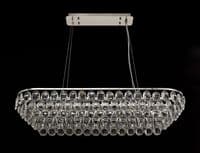 Coniston Linear Pendant, 8 Light E14, Polished Chrome/Crystal15.7kg