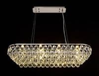 Coniston Linear Pendant, 8 Light E14, Polished Chrome/Crystal15.7kg