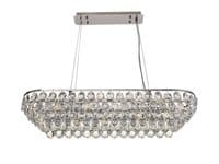 Coniston Linear Pendant, 8 Light E14, Polished Chrome/Crystal15.7kg