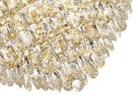 Coniston Pendant, 12 Light E14, French Gold/Crystal20.4kg