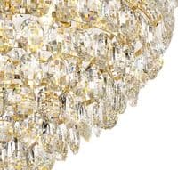 Coniston Pendant, 12 Light E14, French Gold/Crystal20.4kg