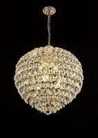 Coniston Pendant, 12 Light E14, French Gold/Crystal20.4kg