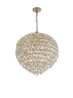 Coniston Pendant, 12 Light E14, French Gold/Crystal20.4kg