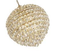 Coniston Pendant, 12 Light E14, French Gold/Crystal20.4kg