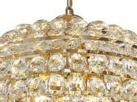 Coniston Pendant, 12 Light E14, French Gold/Crystal20.4kg