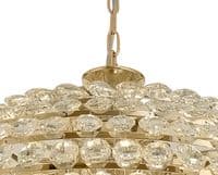 Coniston Pendant, 16 Light E14, French Gold/Crystal46kg