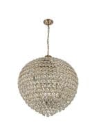 Coniston Pendant, 16 Light E14, French Gold/Crystal46kg