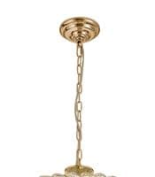 Coniston Pendant, 16 Light E14, French Gold/Crystal46kg