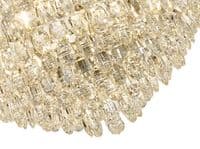 Coniston Pendant, 16 Light E14, French Gold/Crystal46kg