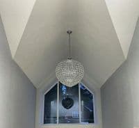 Coniston Pendant, 16 Light E14, Polished Chrome/Crystal46kg