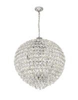 Coniston Pendant, 16 Light E14, Polished Chrome/Crystal46kg